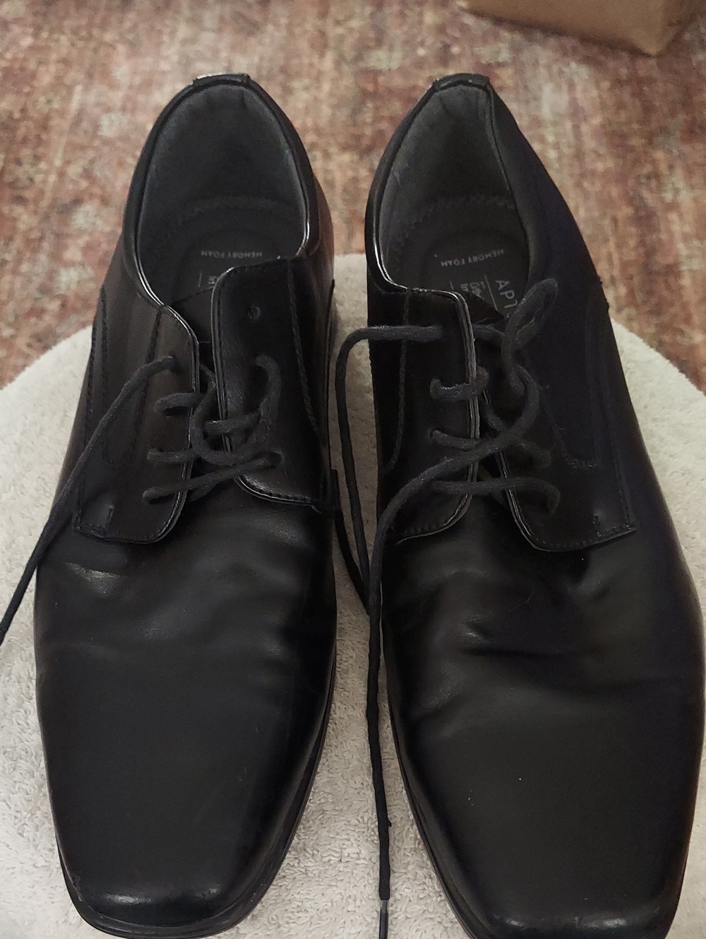 Apt. 9 Black Men's Faux Leather Derby Dress Shoes